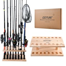 Accessoires Got Got 16rod Poseurs de tige de pêche Bagrure de tige carrée Mont mural modulaire pour le support de canne à pêche de garage Cadre fixe