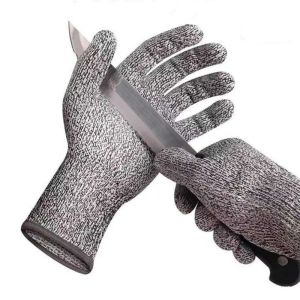 Accessoires Glaises de sécurité Grey Glants Niveau 5 Épreuve de coupe Coup Respect de cuisine Glove Kitchers Butcher Gants pour les outils de jardinage de pêche