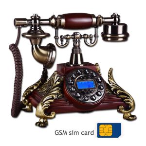 Accessoires Carte SIM GSM Téléphone sans fil 900 MHz 1800 MHz Europe Style Vintage Rouge blanc sans fil Home Home Home House en résine