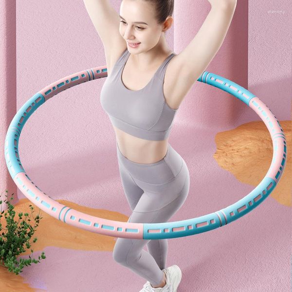 Accessoires Gym Hoops Sport Fitness Outil Tube En Acier Inoxydable Élastique Épaissie Mousse Détachable Peau-Friendly Taille Perte De Poids Hoola Circle