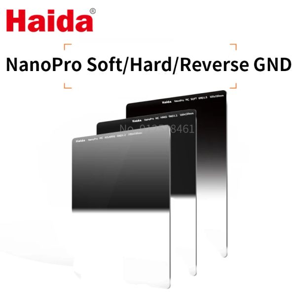 Accessoires HAIDA NANOPRO 100X150MM 4x6 Soft Hard Reverse GND4 / 8/16/32 (2/3/4/5 STOPS) Filtre de verre pour la lentille de la caméra de la densité neutre graduée