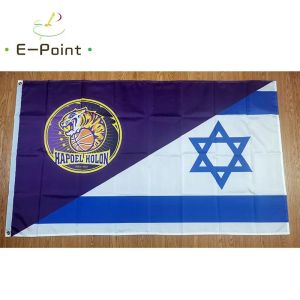 Accessoires demi Hapoel Holon bc demi drapeau israélien 60x90cm 90x150cm bannière de décoration pour la maison et le jardin