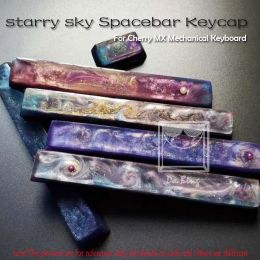 Accessoires Keycaps de jeu fait à la main personnalisés 6.25u Résine Starry Sky SpaceBar Keycap pour le clavier mécanique de l'axe Cherry MX