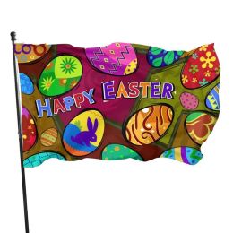 Accesorios Bandera de Pascua Feliz Huevos de Pascua Exterior Patio Fiesta Club Interior Exterior Granja Decoraciones de Pascua Bandera para Mujeres Hombres Niños Regalos