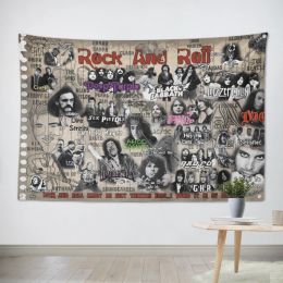 Accessoires Hard Rock Heavy Metal Musique Bannières Drapeaux Tapisserie Bande Affiches HD Toile Impression Art Tapisserie Murale Décoration Murale Cadeau E5