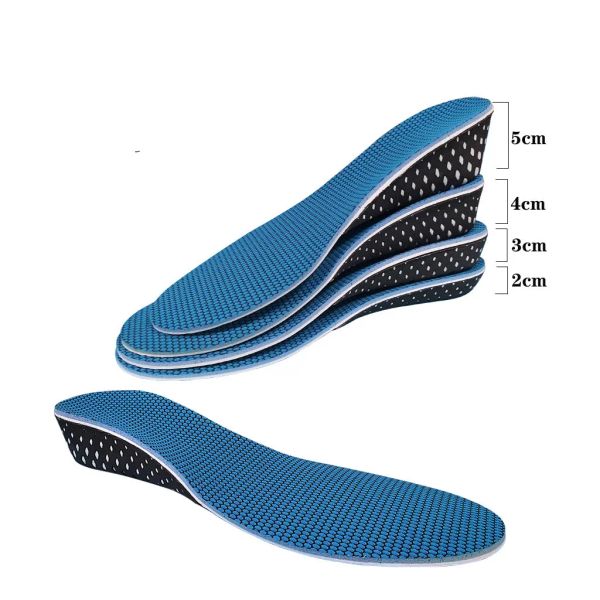 Accessoires Hauteur Augmentation des chaussures intérieures Chaussures Men les femmes Arche Soutien Shock Absorbant la mousse de mémoire augmentée des semelles intérieures pour les chaussures PAD INSERTS SOLE EVA