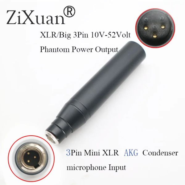 Accessoires de haute qualité TA4F 3pin / 4pin mini xlr à 3pin mâle xlr pour akg shure condenser microphone Phantom Power 48V adaptateur