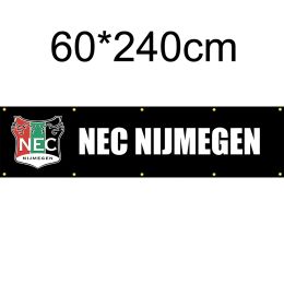 Accessoires Holland NEC Nijmegen vlag Zwart 60x240cm Decoratie Banner voor thuis en tuin