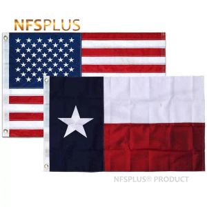 Accessoires Thuis Buiten Texas Vlag USA 3x5 Ft Waterdicht Duurzaam Nylon Geborduurde Sterren Genaaid Strepen Messing Grommets Amerikaanse Vlaggen Banners