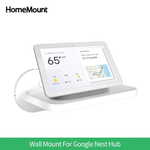 Accesorios Soporte de montaje en pared HOMEMOUNT para Google Nest Hub Holder Alexa Echo Show 8 Estante de 1.ª y 2.ª generación Gestión de cables integrada