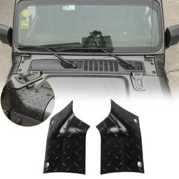 Couvercle d'angle de capot, accessoires de décoration, pointeur de couverture pour Jeep Wrangler JL 2018 +, accessoires extérieurs de voiture ABS, style de voiture