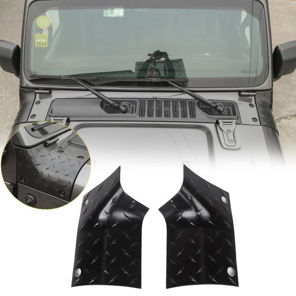 Accesorios, cubiertas de envoltura angular para capó, cubierta decorativa, puntero para Jeep Wrangler JL 2018 +, accesorios exteriores de coche, estilo ABS