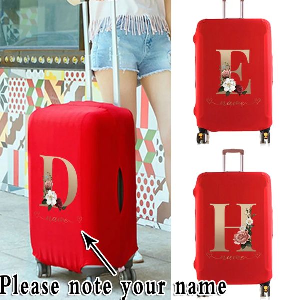 Accessoires Hot Custom Name Couvre des bagages pour 1828 pouces Protecteurs épaisses Elastic Case Case de poussière LETTRE DE COUVERTURE ACCESSOIRES DE VOYAGE