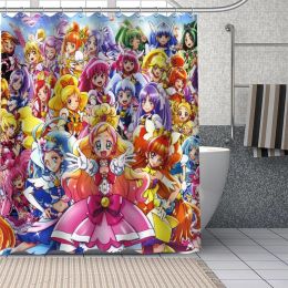 Accessoires Hot Sale Custom Smile Precure Douchegordijnen Diy Badkamer Gordijn Stof Wasbaar Polyester voor Bad Art Decor