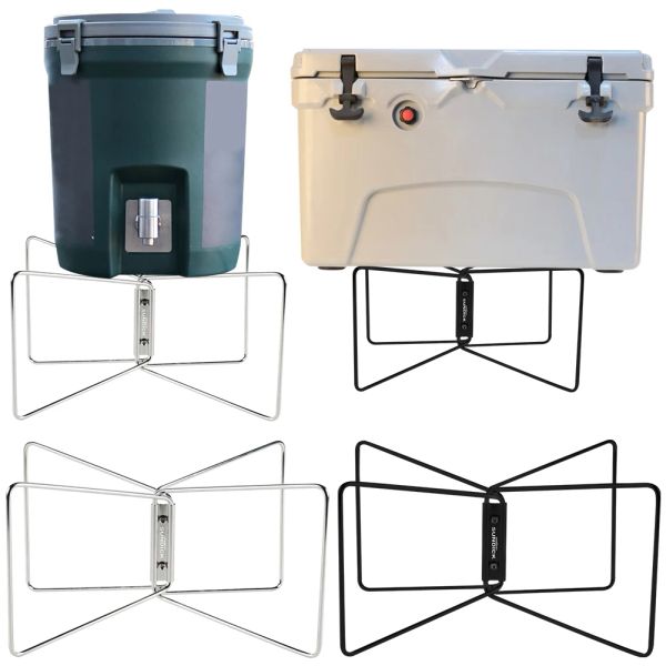 Accessoires Boîte à glace Porte-toile pliable Voyable Backpacking Backet Support de camping Boîte à glace Camping Rack de porte-boîte pour cuisiner Pizinez Pique-nique extérieur