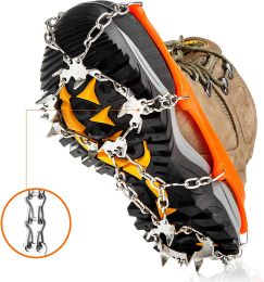 Accessoires IJssch -Cleats For Snow Boots Shoes Anti Slip Crampons Chain Spikes For Women Men Men Outdoor Fishing Wandel klimmen op Sneeuwijs Veilig