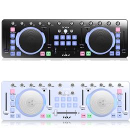 Accessoires Icône IDJ IDJ Mini USB MIDI / DJ Contrôleur Mélangeur DJ audio professionnel avec roues à gratter sensibles Touch