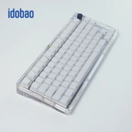 Accesorios IDOBAO ABS KeyCap Set 130 Keys White Marble KeyCaps Ice Translúcido Capacitación