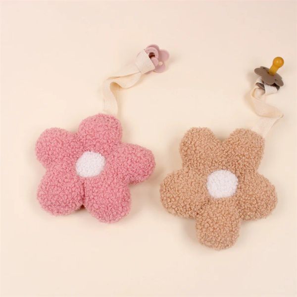 Accessoires Ins Daisy Flower Teddy Boucle Fabric Pacificateur Holder Nipple Dummy Tetet Clips nouveau-né Bébé Couette