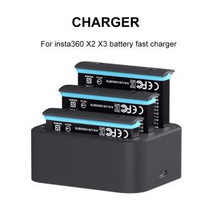 Accessoires Insta360 X3 Batterij 1800 mAh en Fast Charger Hub Origineel voor Insta 360 One X 3 Originele Power Accessories Action Camera