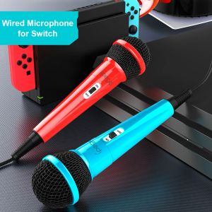 Accessoires ipega PGSW089 2 stuks USB Dual Wired Microphone voor NS/PS4/PS5/PC/XboxOne Game Consoles Singing Games