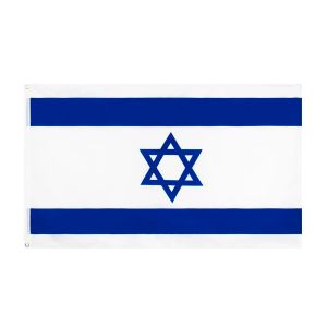 Accessoires ISR IL Israël Vlag Dubbel Gestikt Israëlische Nationale Vlaggen Banner voor Festival Party Home Decoratie Vlaggen met Messing Ringetjes