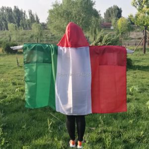 Accessoires Italië Vlag Cape Body Vlag Banner Italiaanse Naitonal Vlag 3x5ft Polyester Wereld Land Sportfans Vlag Cape, gratis verzending