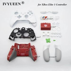 Accessoires IvyUeen voor Xbox One Elite Series 1 Controller Star Front Back Housing Shell Case Lt RT LB RB Trigger Button Cover Repair onderdeel