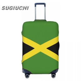 Accesorios Jamaica Country Flag Luggage Cover Mutasa de viajes Accesorios de viaje Impreso Tapa del polvo elástico Bag Case Protective