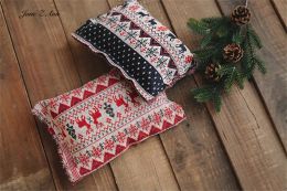 Accessoires Jane Z Ann Kerstmis Smalldeer breien kussen 2 kleuren Baby Phototaking Prop voor pasgeborene