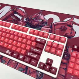 Accesorios Anime Japanese Zaku Tema PBT KeyCaps 108 Teclas establecidas para teclado Mecánico Perfil OEM Tapas de teclas 104 100 98 96 87 60