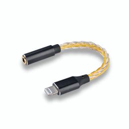 Accessoires JCALLY JM08L amplificateur d'écouteurs HiFi 3.5mm vers adaptateur d'écouteurs Lightning C101 DAC 8 supports câble MFI plaqué argent pour iphone