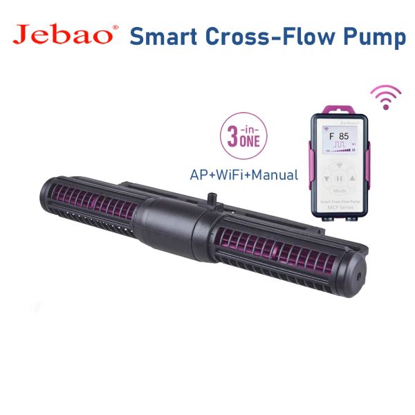 Accessoires Jebao MCP Series Aquarium Fish Tank WiFi Smart Crossflow Circulat Pump Wavakaker avec contrôleur d'affichage LCD