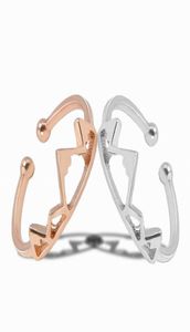 Accessoires Bijoux Clothing Ring Simple Fashion Silver Wedding Femmes créatrices Open Ajustement Mountain Ajustement Girl039S9978656