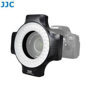 Accessoires JJC RO LED RING FLASH SET Variable 60 LEDS avec 6 Adapter Ring Light pour canon Nikon Sony Olympus Pentax DSLR Camera Flash