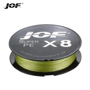 Accessoires JOF 500m 300m 150m/ 546yds 8 gevlochten vislijnen 8 Weeven draad gladde PE multifilament lijn voor zeevissen 15100lb