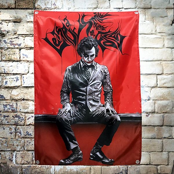 Accesorios JOKER película cartel bandera tapiz tapices para colgar en la pared pegatinas de tela para pared cabecera dormitorio decoración del hogar