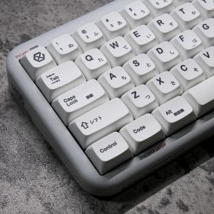 Accessoires K135 Minimalistische witte keycap PBT PBT Thermische sublimatie XDA Zeer beknopte Japanse sleuteldop Adaptieve mechanische toetsenbord KeyCaps