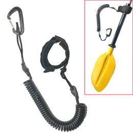 Accessoires Kayak Canoe Paddle Lash Strap Clip accessoires Rod de pêche Laisse avec carabiner 12kn