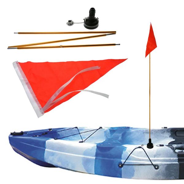 Accesorios Bandera de seguridad Kayak Canoas Pasones de paletas Barco de pesca Bandera plegable