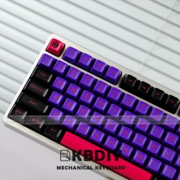 Accessoires kbdiy 159 touches / ensemble pbt dyesub gengar keycap sa profil diy iso keycaps personnalisé jeu keyboard mécanique violet