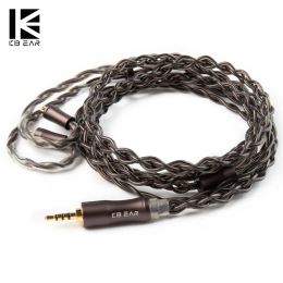 Accessoires KBEAR Hazy 6N HIFI Oortelefoon Audiokabel Grafeen + Koperzilverlegering Gemengd Draad Upgrade Kabel met MMCX/0.78MM 2PIN/QDC 2PIN