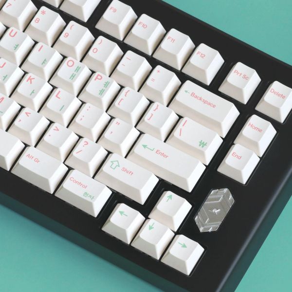 Accessoires Keebox Shenpo Pink Green Korean Sub Legend Hangul Keycaps Profil Cherry PBT PBT DOLE SUB 146 touches complète pour le clavier mécanique