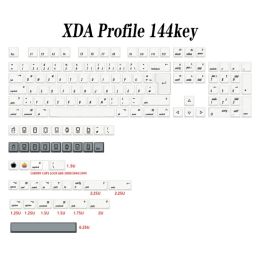 Accessoires KeyCaps 144 toetsen/Set XDA -profiel voor MacLayout White KeyCap Set voor mechanisch toetsenbord Spaans/Frans/Duits/Engels