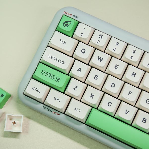 Accessoires Keysland Keyboard mécanique XDA Profil Keycaps PBT Avocado Japonais anglais 135 keys pour Cherry Mx Diy Kit Gaming personnalisé