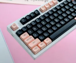 Accessoires Keysland PBT CSA Profiel KeyCaps Mechanisch toetsenbord Dubbel shot Zwart roze XDA GMK -kloon voor Cherry MX -schakelaars Aangepast