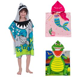 Accessoires Kinderen Strandhanddoek voor jongensmeisjes, badhanddoekfolie met capuchon, peuter zwembad handdoek met kap, handdoek met kinderen in de kinderbad