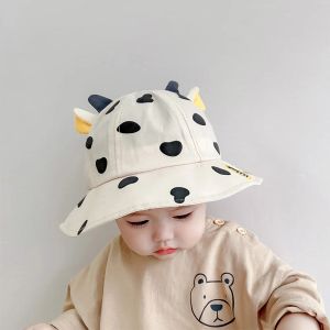 Accessoires pour enfants chapeaux de seau coréen forme de vache poule bébé capuche mince garçon mode fille fille mignon caps pêcheur hatte pour enfants 15 ans