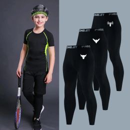 Accesorios Niños Pantalones de fitness negros Meleras de gimnasio Leggings Pantalones para niños