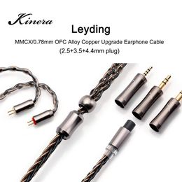 Accessoires Kinera Leyding mise à niveau câble pour écouteurs OFC fil de cuivre en alliage 2.5 + 3.5 + 4.4mm 3 prises MMCX 2 broches/0.78mm connecteur